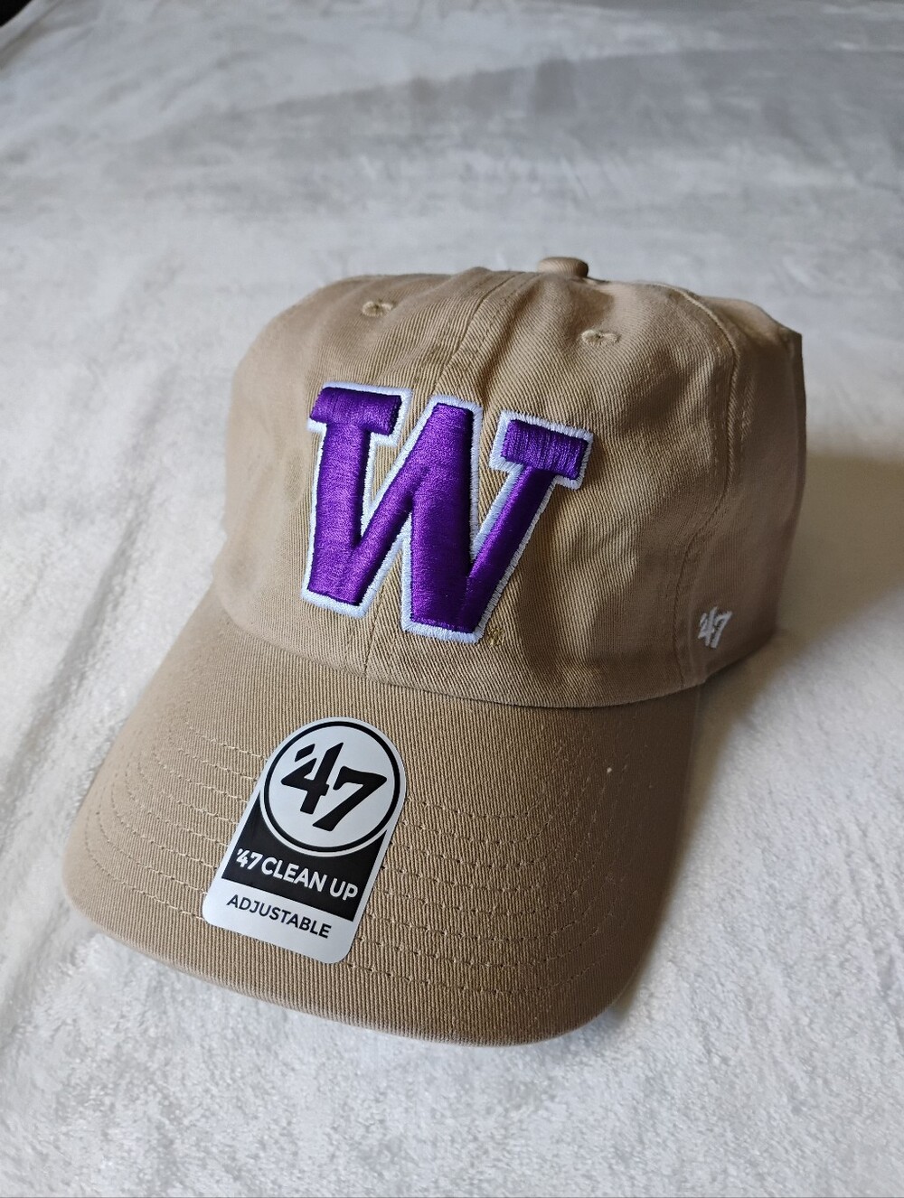NWT UW Washington Huskies Khaki Hat | '47 Brand Relaxed Fit | OSFA